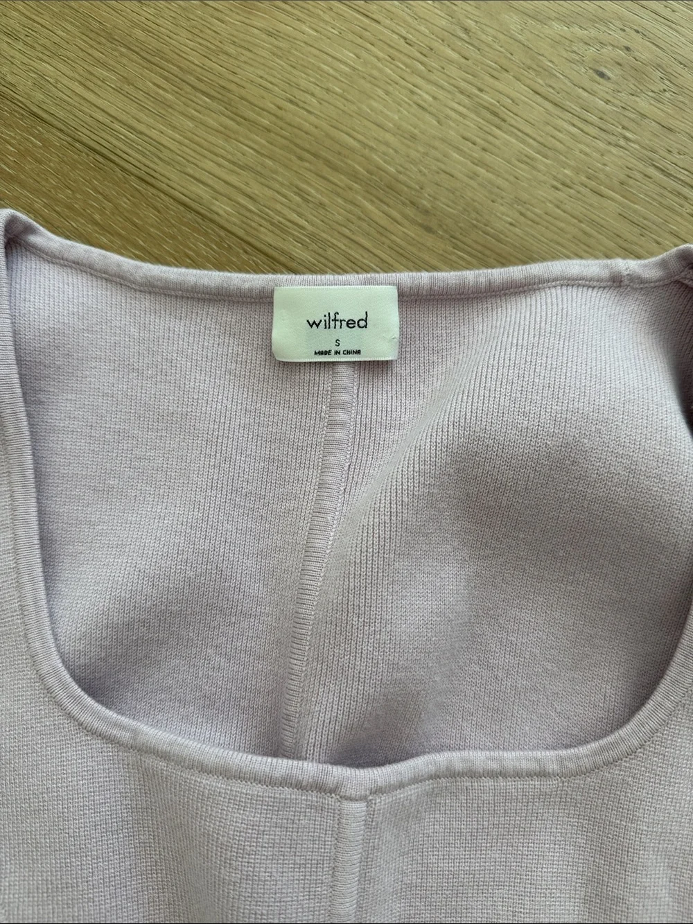 Aritzia Light Pink Corset-Style Long Sleeve Crop Top